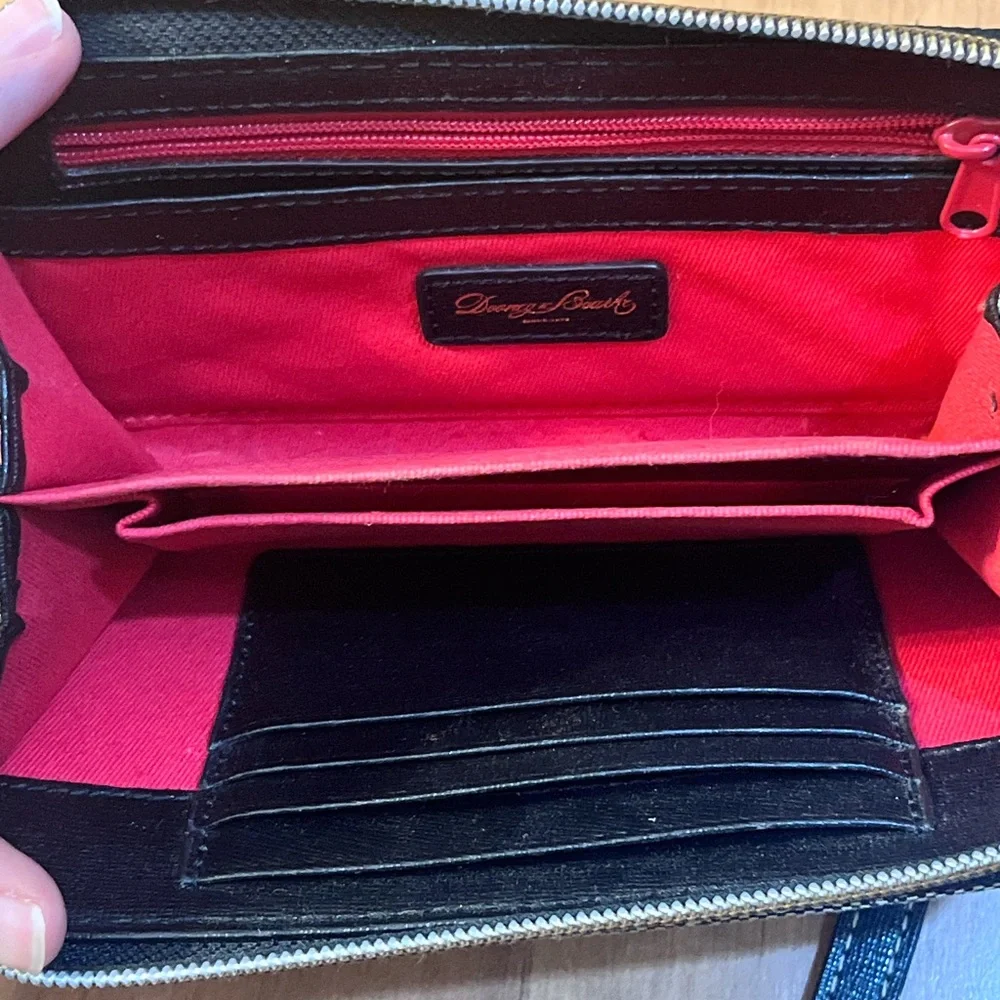 Dooney & Bourke Black and White Logo Wristlet - Picture 6 of 8